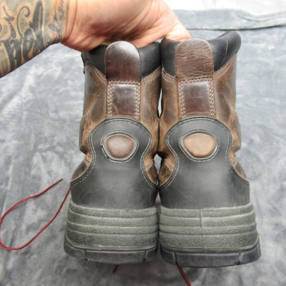 Red Wing Mens‎ Boots 11 D Brown Safety Toe Work Lace Up Traction Tred Lite 3522 main image 9